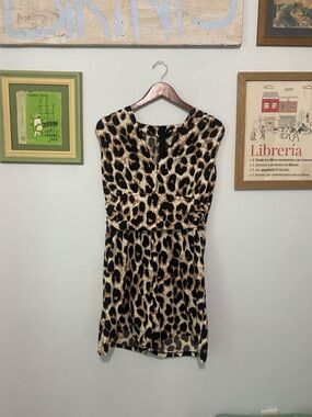 Leopard Print Sleeveless Short Romper